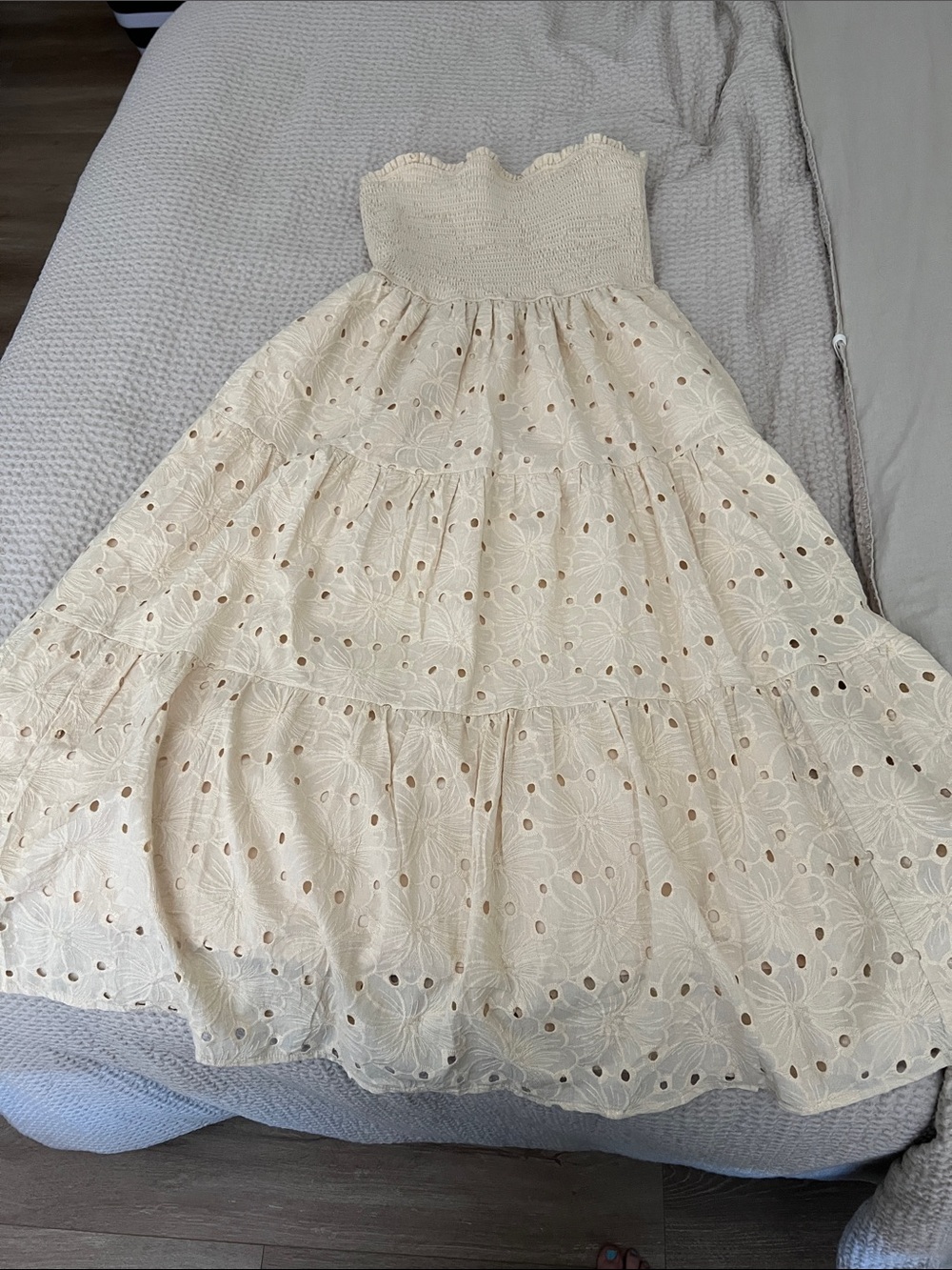 Womens Butter Yellow Smocked Sundress - Picture 3 of 8